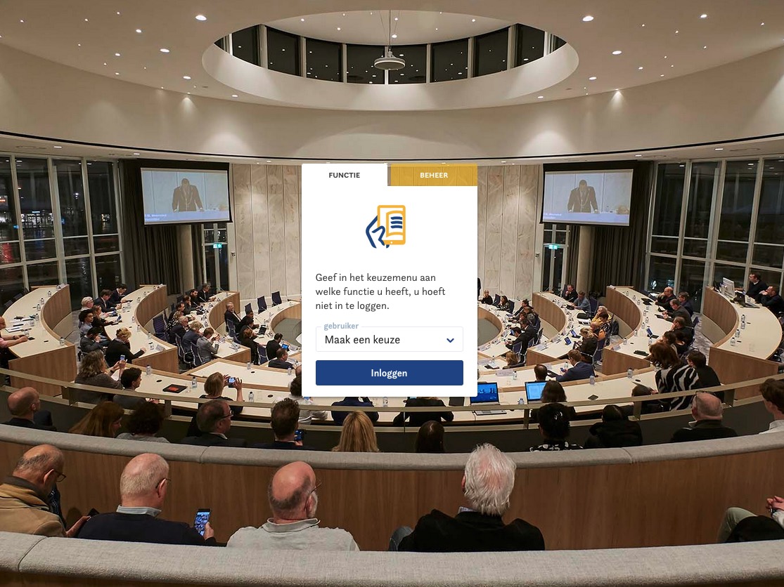 Schermafbeelding van de digitale leeromgeving voor raadsleden